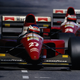Two Ferrari F93A F1 cars race in Monaco